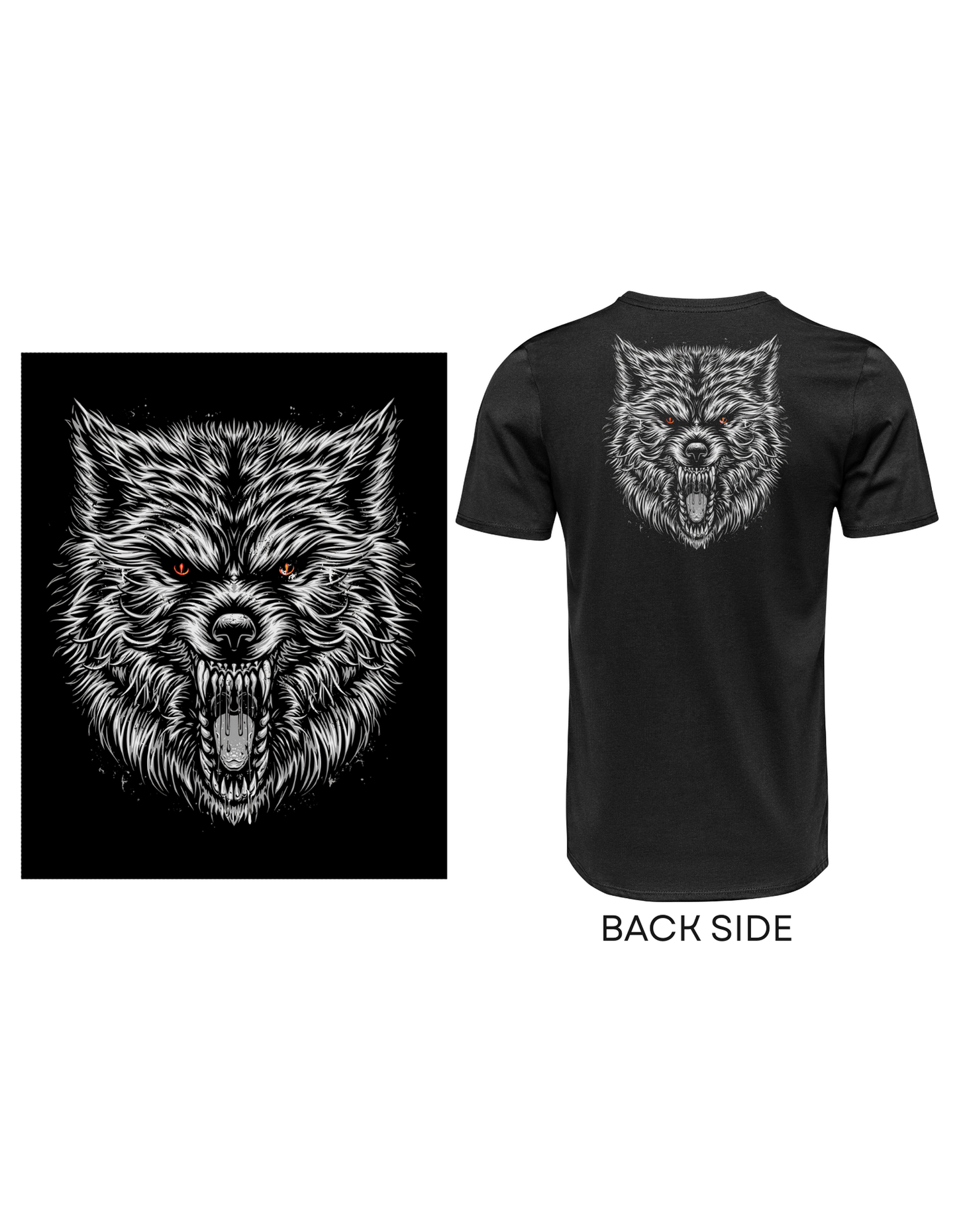 Ausdrucksstarkes Wolf T-Shirt
