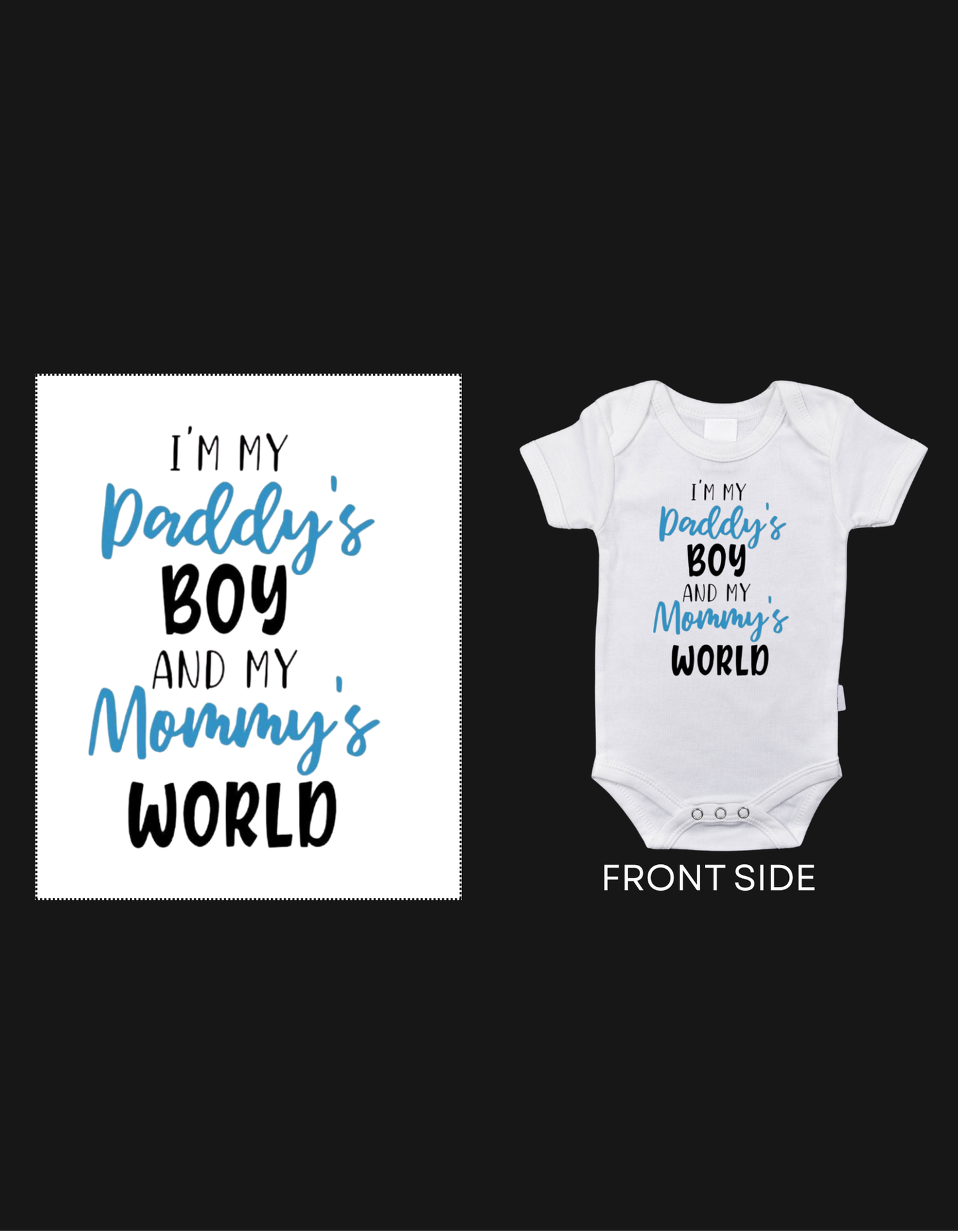 Baby Body 'Daddy's Boy & Mommy's World' Print