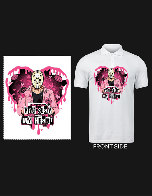 You Slay My Heart - Rosa Maskenmann Poloshirt